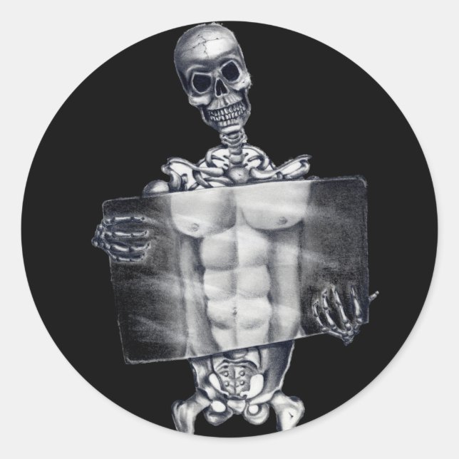 Stickers Xray de la poitrine de squelette (Devant)