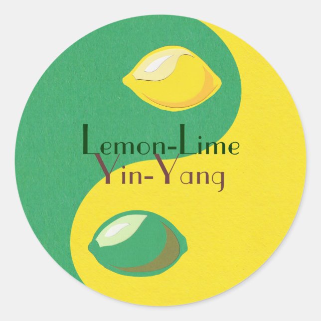 Stickers Yin-Yang citron-chaux (Devant)