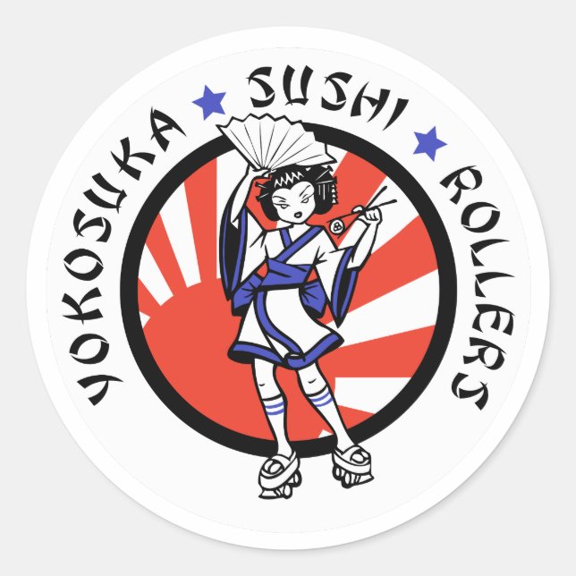 Stickers Yokosuka Sushi Rollers (Devant)