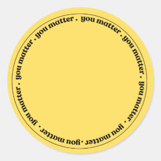 Stickers: You Matter from The Program  Runder Aufkleber