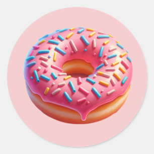 Stickers Yummy Pink Donut avec arrosage
