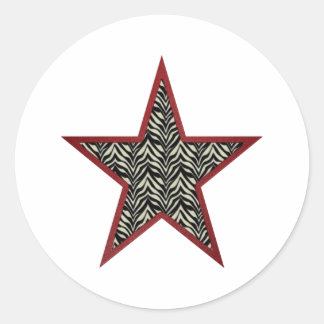 Stickers Zebra Star