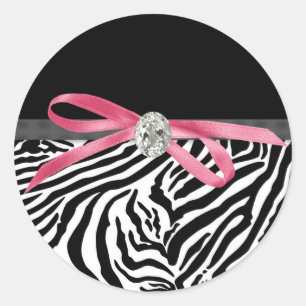 Stickers Zèbre Rose élégant