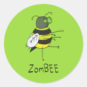 Stickers Zombie Bee mignonne Halloween drôle