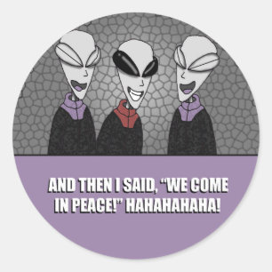 Stickers - Zone 51 Aliens gris