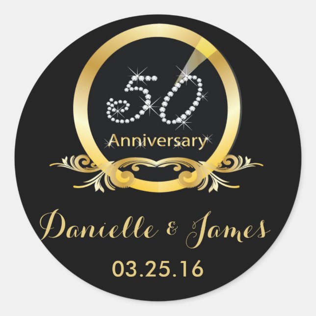 Stickers zum 50. Jubiläum - Goldene Runde (Vorderseite)