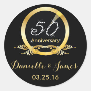 Stickers zum 50. Jubiläum - Goldene Runde