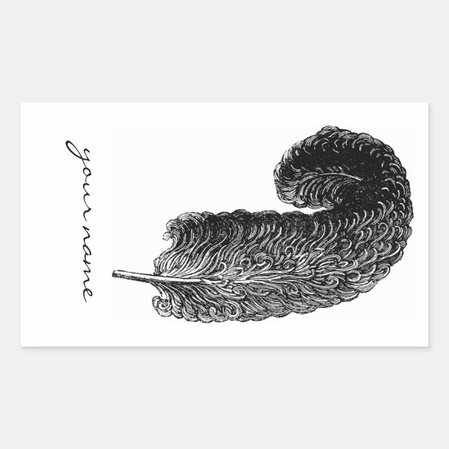 Stickers zum Schreiben von Feather-Buchzeichen (Vorderseite)