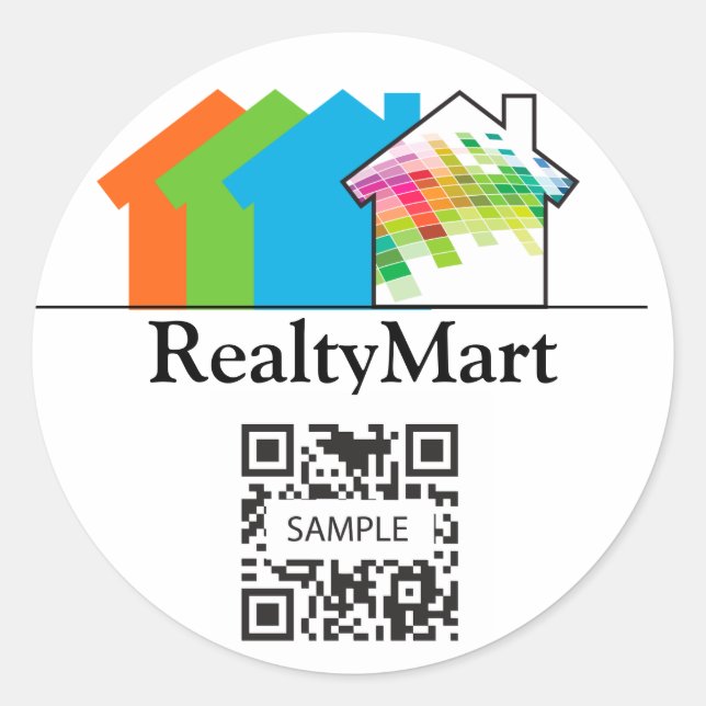 Stickervorlage Real Anwesen House Runder Aufkleber (Vorderseite)