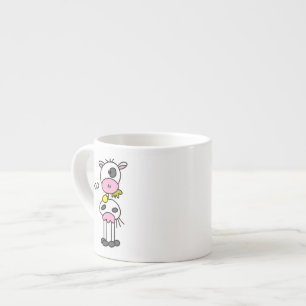 Stickfigur-Kuh-T-Shirts und Geschenke Espressotasse