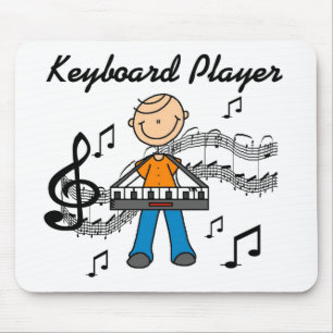 Stickfigur-Männchen-Keyboarder-Geschenke Mousepad