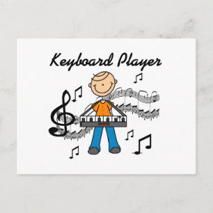 Stickfigur-Männchen-Keyboarder-Geschenke Postkarte