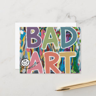 Stickfigure Bad Art Postkarte