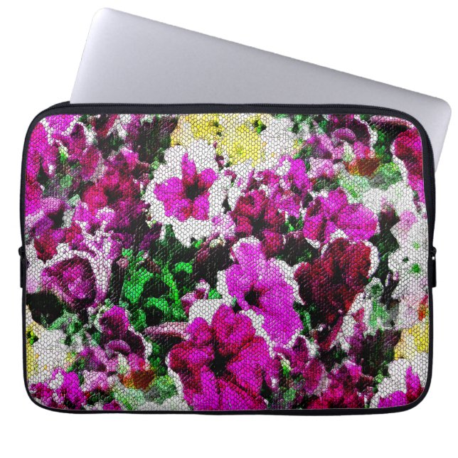 Stickige Stiefmütterchen... Laptopschutzhülle (Vorderseite)