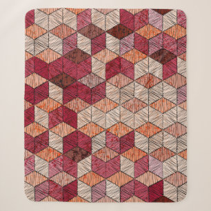 Stickiges Patchwork nahtlos. Bohemisch. Sherpadecke
