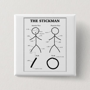Stickman-Anatomie-Diagramm Button