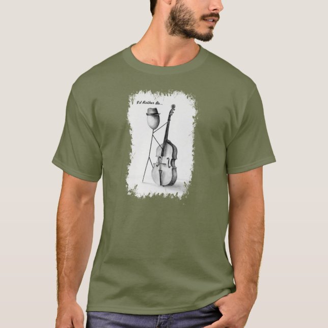 Stickman die T Bass-Männer T-Shirt (Vorderseite)