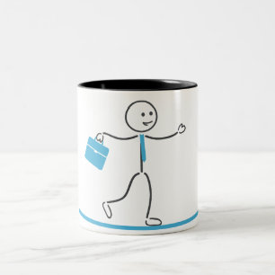 Stickman Employé Marcher Conception Mug