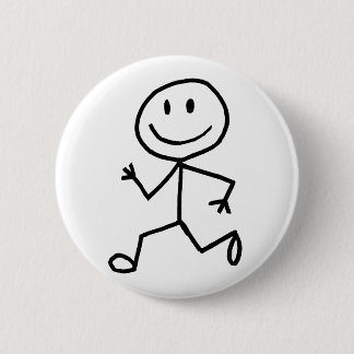 Stickman Läufer Button