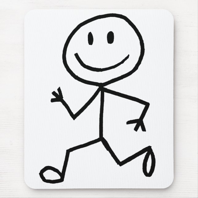 Stickman Läufer Mousepad (Vorne)