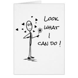 Stickman "Look What I can do" romantische Karte