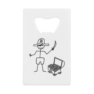 Stickman Pirate Avec Poitrine Au Trésor