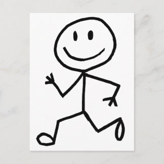 Stickman Runner Postkarte