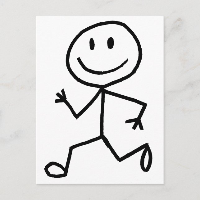 Stickman Runner Postkarte (Vorderseite)
