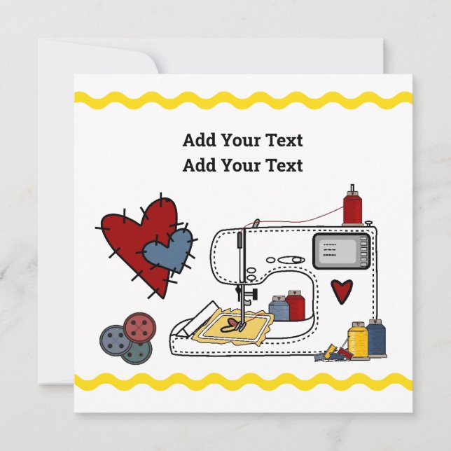 Stickmuster Einladung (Vorderseite)