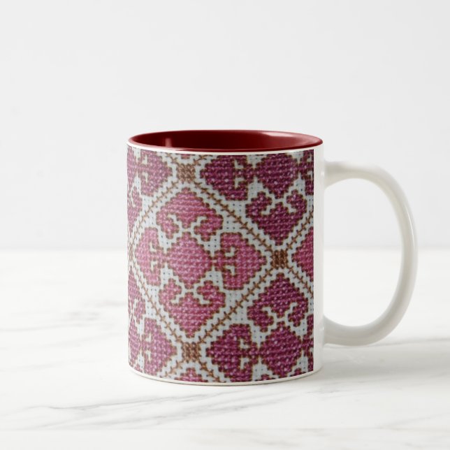 Stickmuster Zweifarbige Tasse (Rechts)