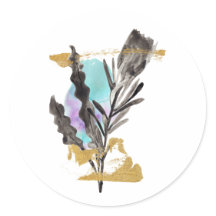 Stickpack mit Protea-Blume und Goldelement