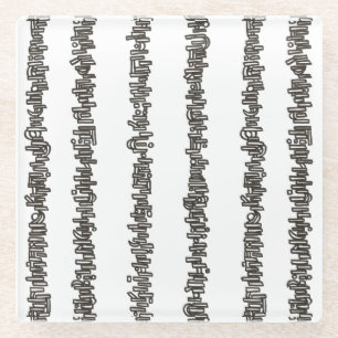 Sticks And Stones-Schwarz-Weiß Modern Glasuntersetzer
