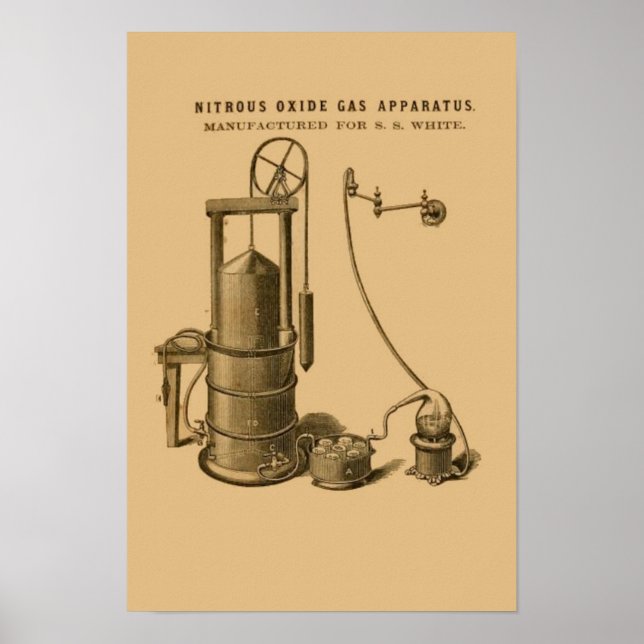 Stickstoffoxid Gasgerät Print #3 Dental Poster (Vorne)