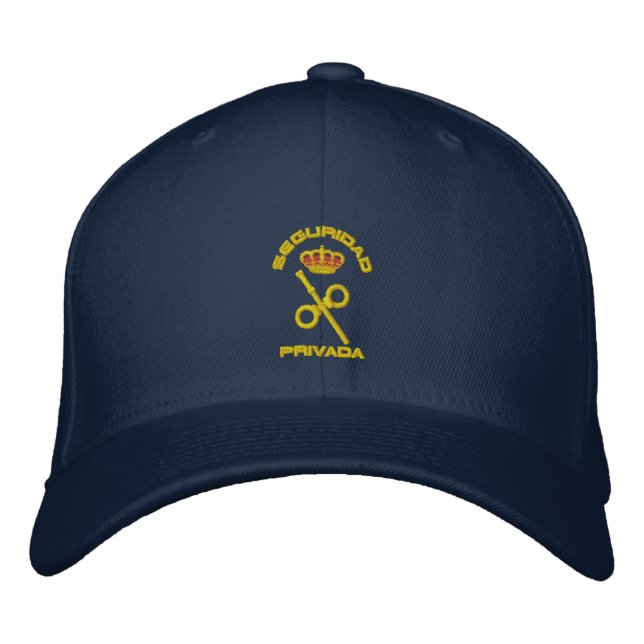 Stickt Mütze Beraubt Sicherheit Spanien Bestickte Baseballkappe (Vorderseite)