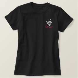 sticktes Shirt aus weißem Diamantdiva