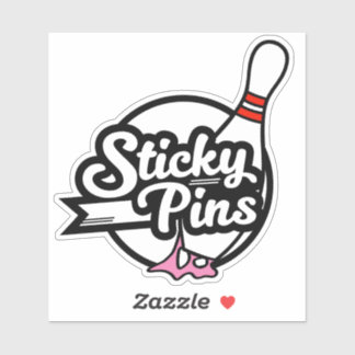 "Sticky Buttons" Bowling Team Logo Aufkleber