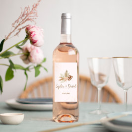 Sticky Labels Hochzeiten Bohemisch Weinetikett