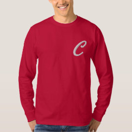 Sticky Monogram Letter C Initial Besticktes Langarmshirt