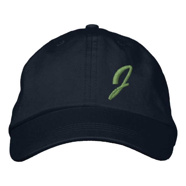Sticky Monogram Letter J Initial Bestickte Baseballkappe (Vorderseite)