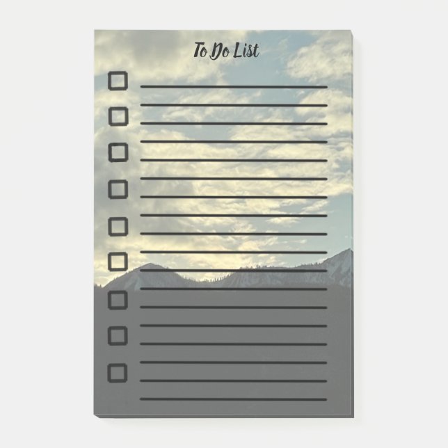 Sticky Notes Modern Mountain Landschaft Post-it Klebezettel (Vorderseite)