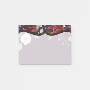 Sticky Notes Plum Lila Rose Gold Geometric Post-it Klebezettel