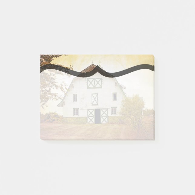 Sticky Notes Sunset Stall Country Rustic Field Hay Post-it Klebezettel (Vorderseite)