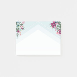 Sticky Notes Tropical Blume auf Blue Ombre Post-it Klebezettel