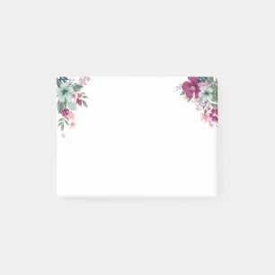 Sticky Notes Tropical Blume auf White Post-it Klebezettel