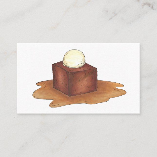 Sticky Toffee Pudding Dessert Food Pastry Koch Visitenkarte (Vorderseite)