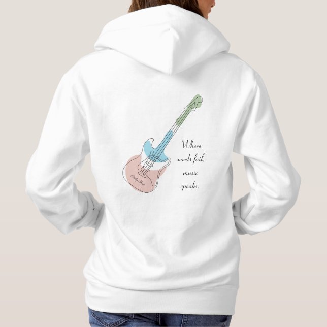Sticky Tunes | Kaputzenshirt | Let Music Speak Hoodie (Rückseite)