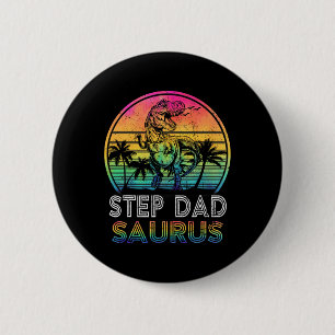 Stief-Dadsaurus Dinosaur Stiefvater Saurus Familie Button