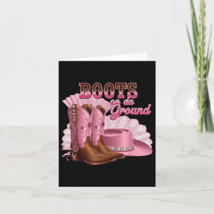 Stiefel am Boden, Boot Cowgirl Pink Western Cou Karte