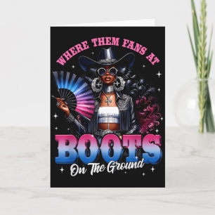 Stiefel Am Boden Cowgirl Schwarze Frauen Afrika Bl Karte