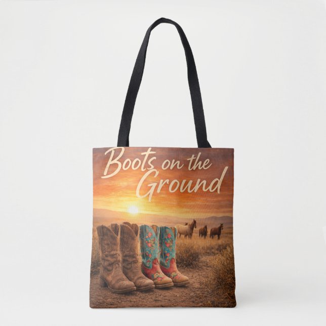 Stiefel am Boden Tasche (Vorderseite)